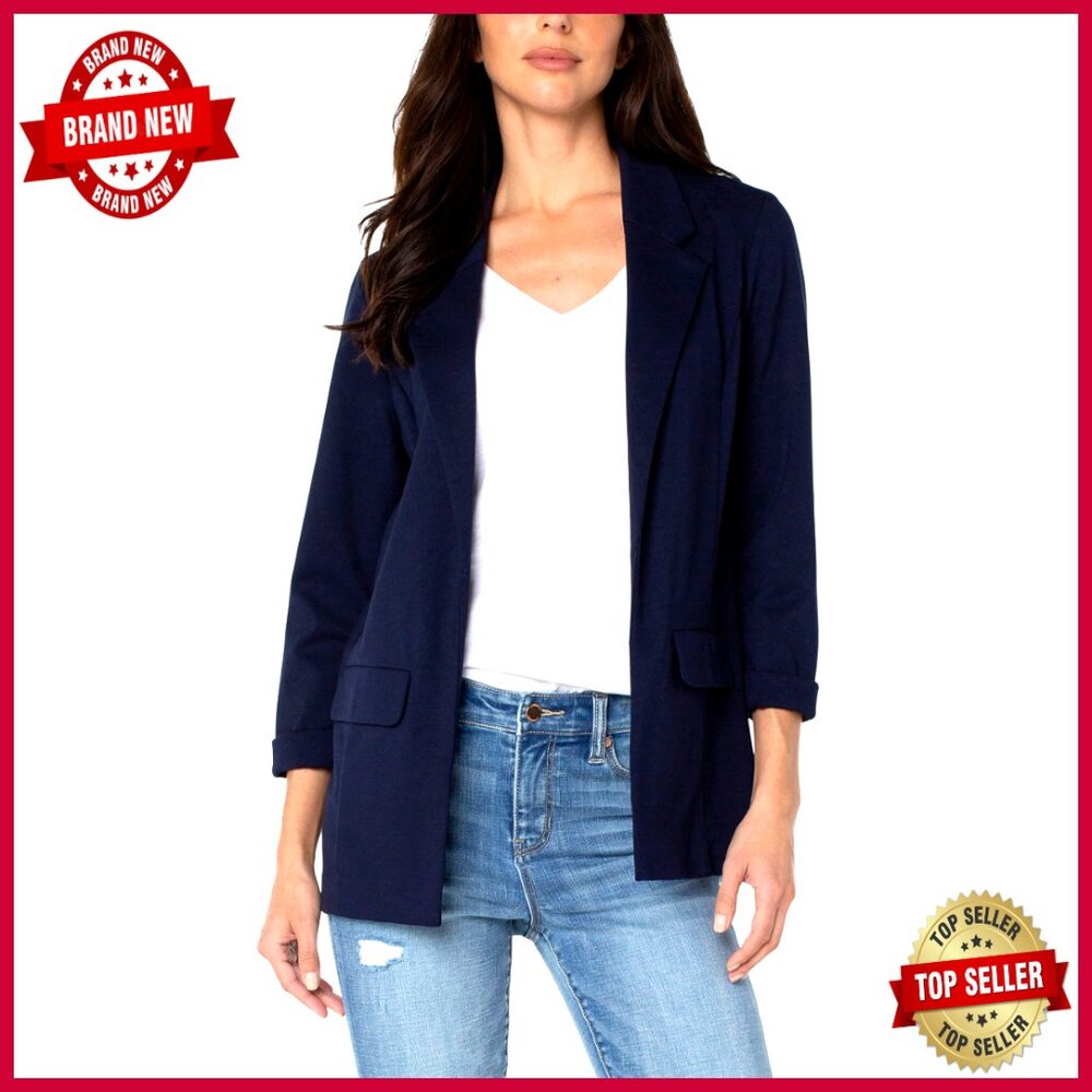 Modern Relaxed Fit Boyfriend Blazer Princess Darts Cotton Blend